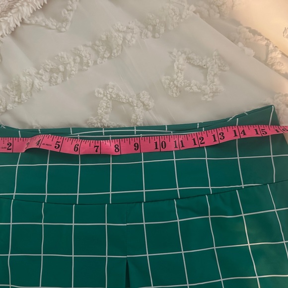 Kinona Teal Grid Mini Skirt - Picture 3 of 5
